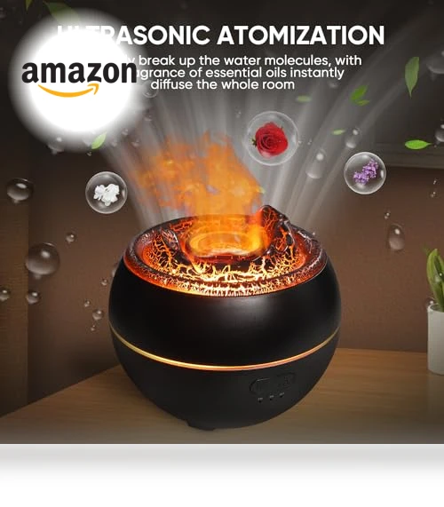 Volcano Fire Flame Aromatherapy Diffuser — Diffusers, Yaledi