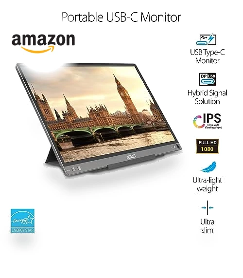 ZenScreen 15.6” 1080P Portable USB Monitor — Replacement Screens, Asus