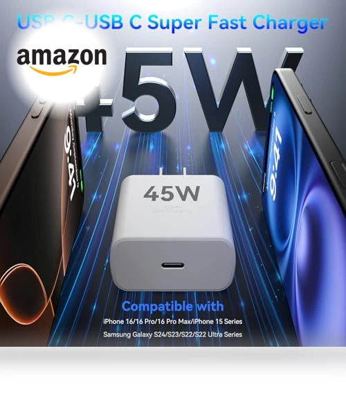 45W USB C Super Fast Charger Block with 10 FT Type C-C Long Cable Cord — Chargers, Shenzhen Xihuida Electronics Co., Ltd.