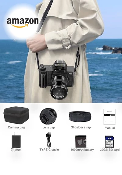 4K Digital Camera for Photography — Camcorder, banflower