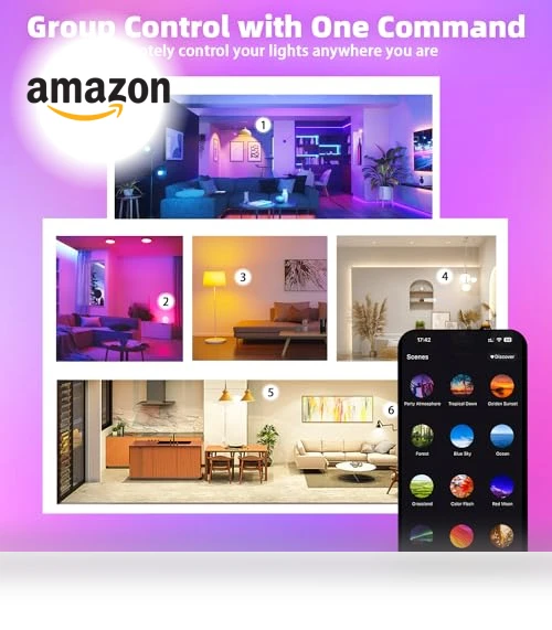 Color Changing Smart Light Bulbs — LED, Nowepai