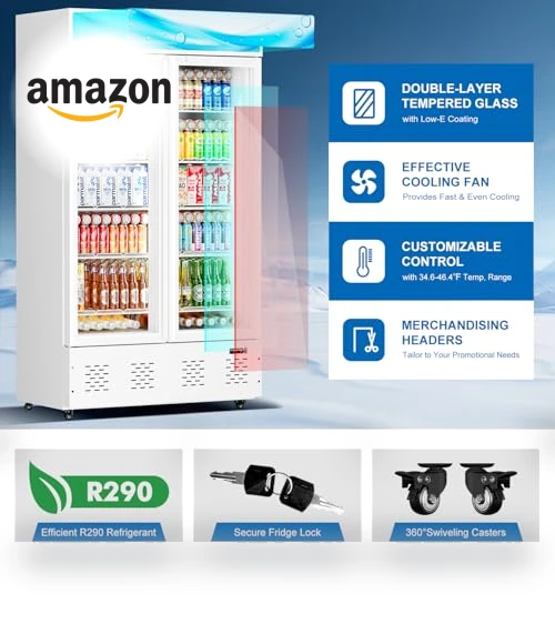 Commercial Beverage Refrigerator with Glass Door — Drink Coolers, ECEVT