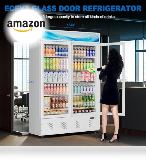 Commercial Beverage Refrigerator with Glass Door — Drink Coolers, ECEVT