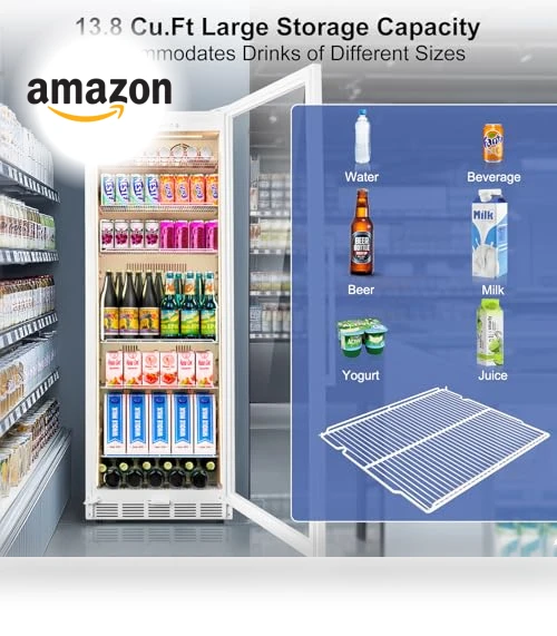 Commercial Display Refrigerator with Glass Door — Drink Coolers