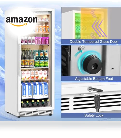 Commercial Display Refrigerator with Glass Door — Drink Coolers