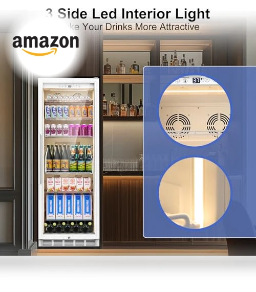 Commercial Display Refrigerator with Glass Door — Drink Coolers