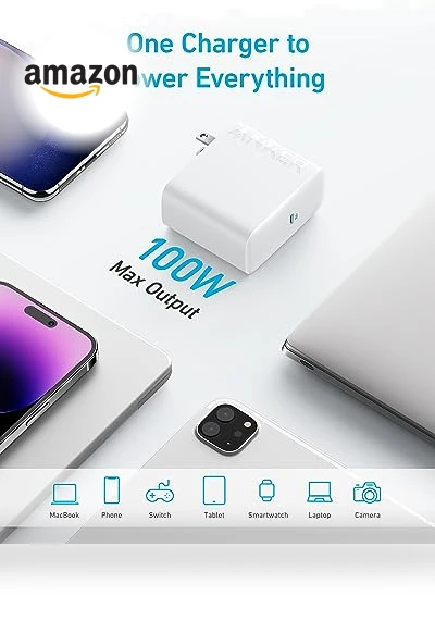 Compact and Foldable 100W USB C Charger — Chargers & Adapters, Anker