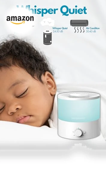 Cool Mist Humidifier with Essential Oil Diffuser — Air Moisturizers, MEGAWISE