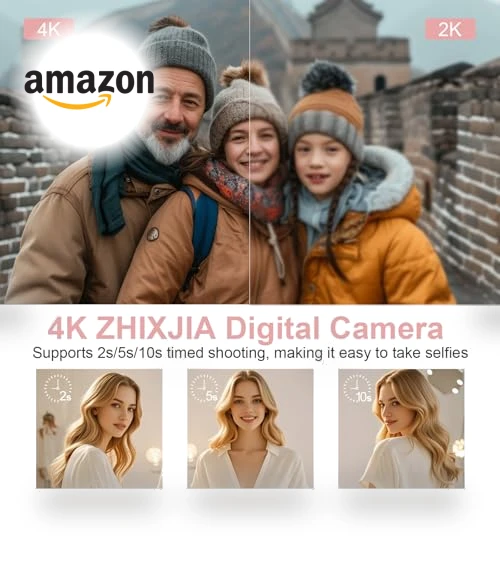 Digital Camera with 128GB Card — Compact Digital Cameras, ZHIXJIA