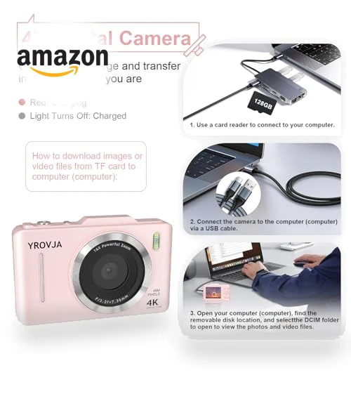 Digital Camera with 128GB Card — Compact Digital Cameras, ZHIXJIA