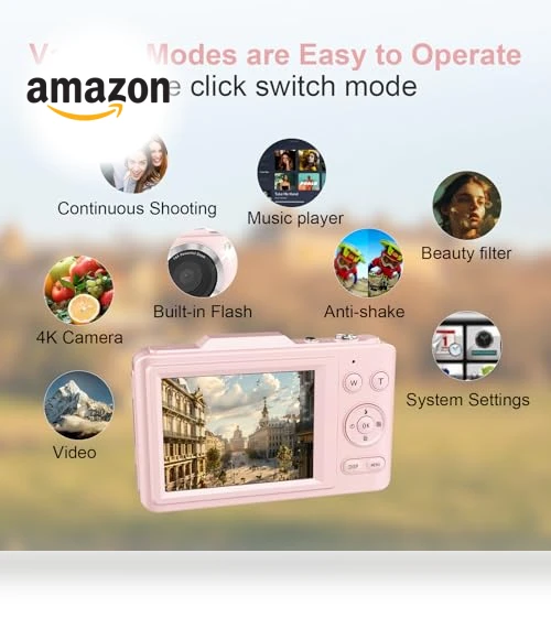 Digital Camera with 128GB Card — Compact Digital Cameras, ZHIXJIA