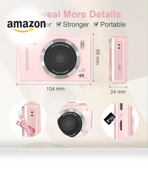 Digital Camera with 128GB Card — Compact Digital Cameras, ZHIXJIA