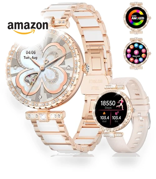 Elegant AMOLED Smartwatch for Women — Smartwatches, ESFOE