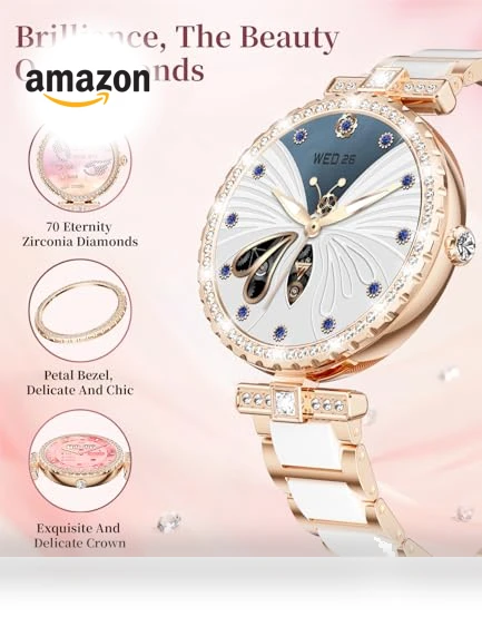 Elegant AMOLED Smartwatch for Women — Smartwatches, ESFOE