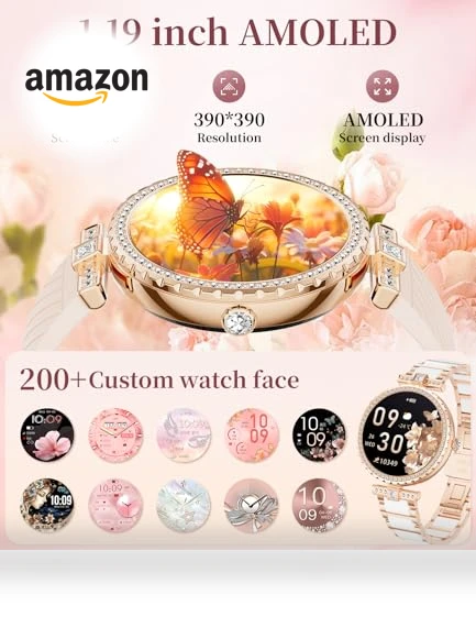 Elegant AMOLED Smartwatch for Women — Smartwatches, ESFOE