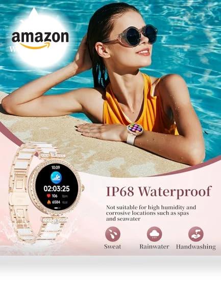 Elegant AMOLED Smartwatch for Women — Smartwatches, ESFOE