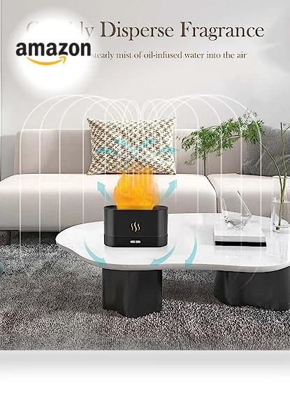 Essential Oil Diffuser and Humidifier with Flame Light — Diffusers, Aegci