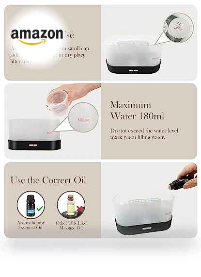 Essential Oil Diffuser and Humidifier with Flame Light — Diffusers, Aegci