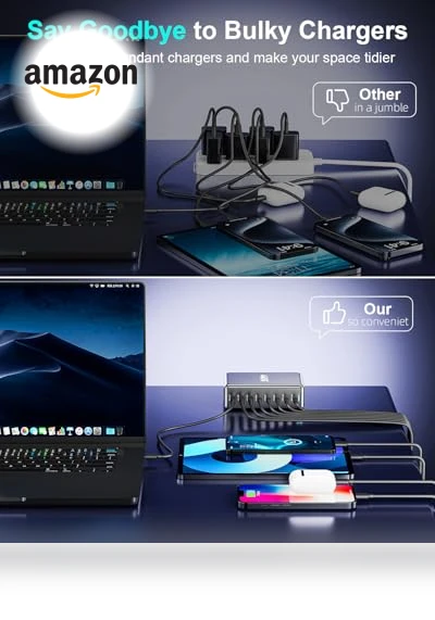 Fast USB C GAN Charger Block 8 Port Charging Station — Chargers, Shenzhen Jiuzhou Amazon Industrial Co. Ltd