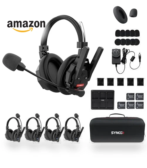 Full Duplex Wireless Intercom Headset System — Audio Conferencing, SYNCO