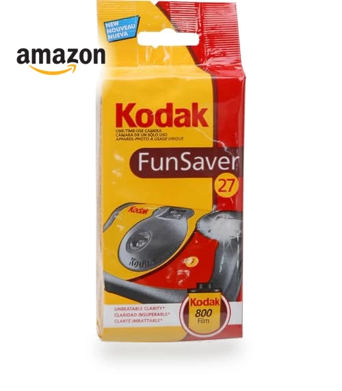 Fun Saver 35mm One-Time-Use Disposable Camera with Flash — Single-Use, KODAK