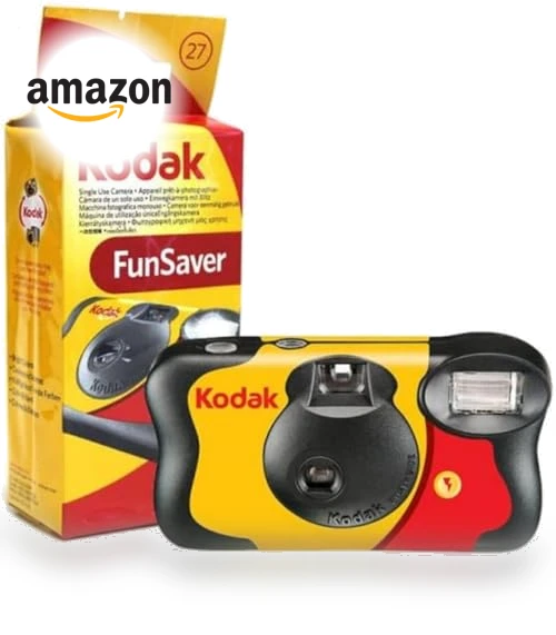 Fun Saver 35mm One-Time-Use Disposable Camera with Flash — Single-Use, KODAK