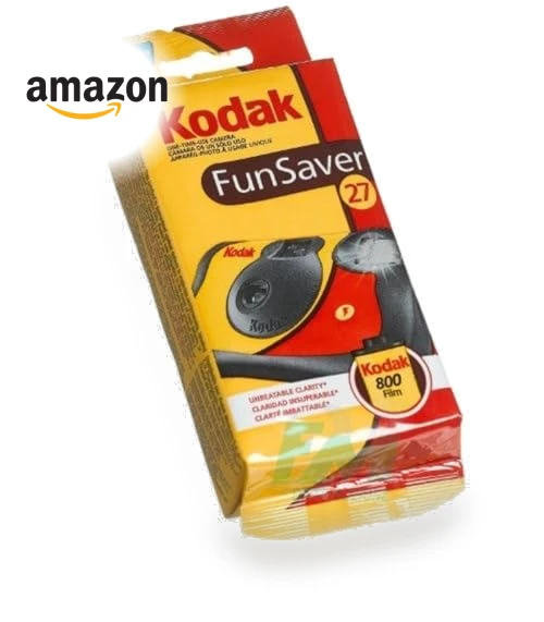 Fun Saver 35mm One-Time-Use Disposable Camera with Flash — Single-Use, KODAK