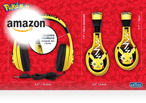Pikachu Wired Kids Headphones — Portable Media Devices & Accessories, Kid Designs