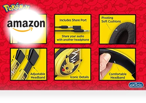 Pikachu Wired Kids Headphones — Portable Media Devices & Accessories, Kid Designs