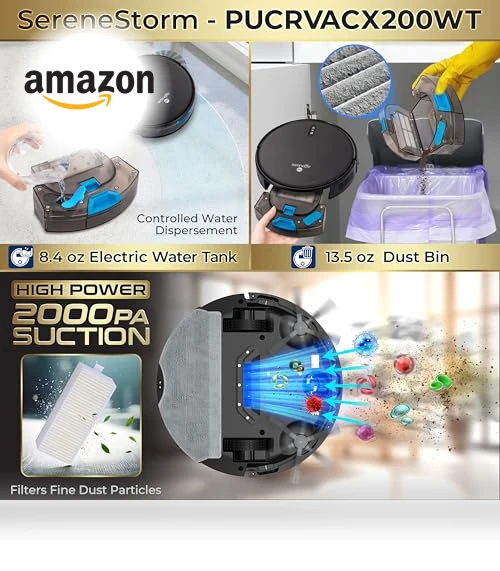 Robot Vacuum and Mop Combo — Smart Cleaning Robots, SereneLife