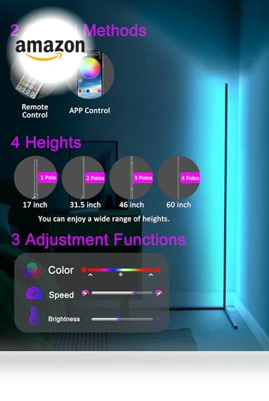 Smart RGB LED Corner Lamp — Standing Lights, Sotipevs