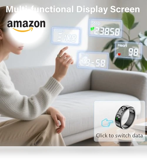 Smart Ring with Display Screen & Wireless Charging — Smart Rings, Jojovenusmall