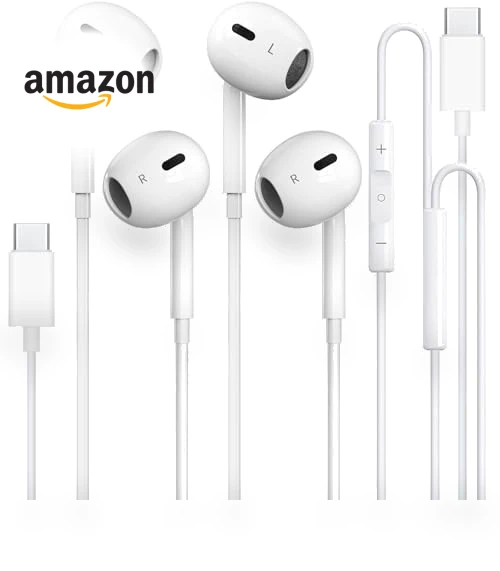 USB C Headphones Wired — In-Ear Headphones, Toperson