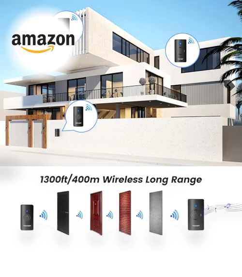 Wireless Doorbell — Push Buttons, TECKNET