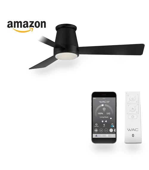 3-Blade Flush Mount Smart Home Ceiling Fan — Ceiling Fan Lighting Solutions, WAC Lighting