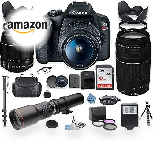 DSLR Camera Bundle with Lenses and Accessories — Lens Bundles, Canon