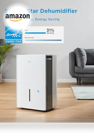 Energy Star Certified Dehumidifier — Air Moisture Control, Midea