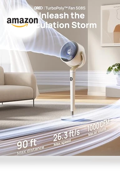 Smart Pedestal Fan with RGB Light — Ceiling Fans, Dreo