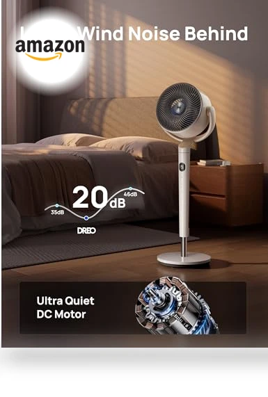 Smart Pedestal Fan with RGB Light — Ceiling Fans, Dreo