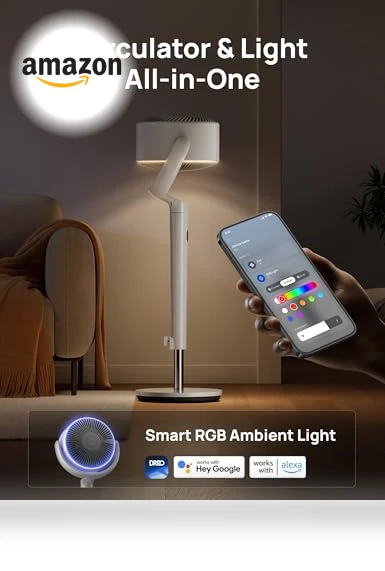 Smart Pedestal Fan with RGB Light — Ceiling Fans, Dreo