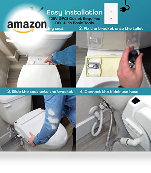 Smart Toilet Seat with Heated Water and Warm Air Dryer — Bathroom Essentials, BidetMate