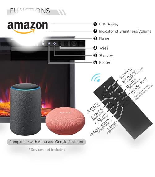 Smart Wall Mount & in Wall Recessed Electric Fireplace Insert — Electric Heating Solutions, LegendFlame