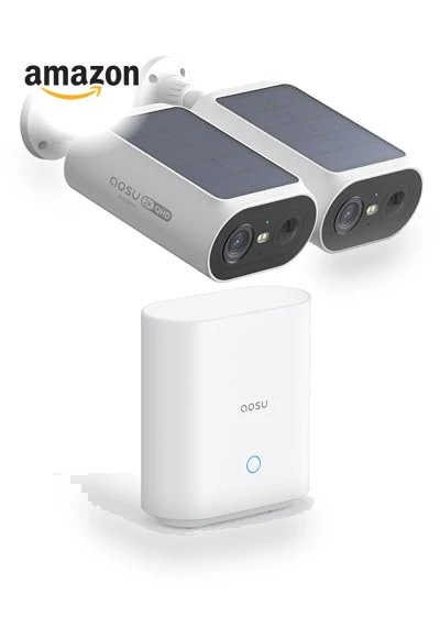 Solar Security Cameras Wireless Outdoor — Smart Home Security, AOSU