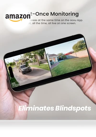 Solar Security Cameras Wireless Outdoor — Smart Home Security, AOSU