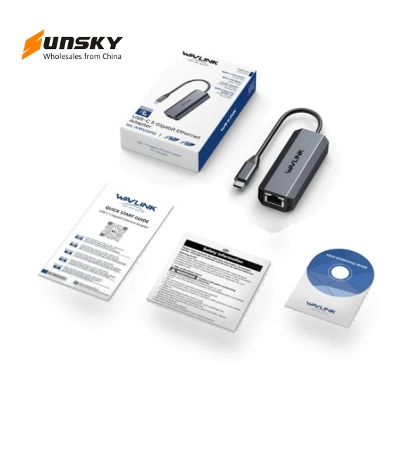 USB-C to 5000Mbps RJ45 LAN Ethernet Network Adapter — USB, WAVLINK
