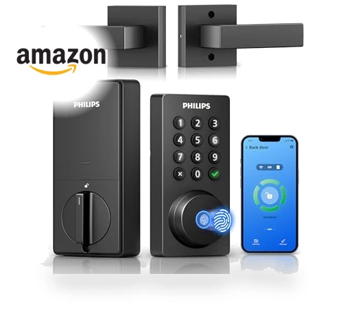 WiFi Deadbolt Smart Lock with Handle — Smart Home Hubs & Controllers, Philips
