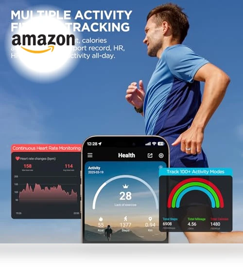 Fitness Tracker Smart Ring — Arm & Wrist Wearables, Amwentu