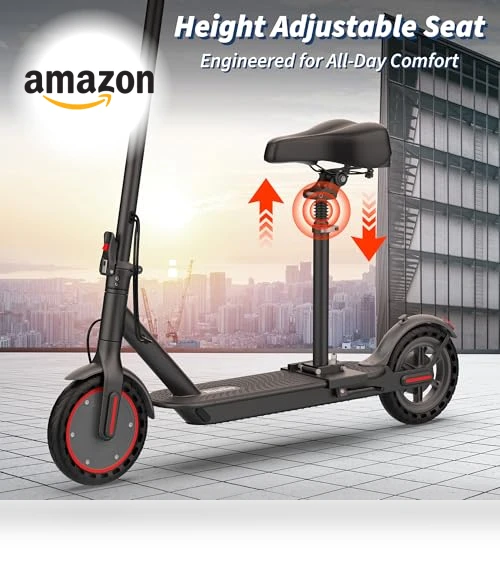 Folding Electric Scooter with Seat — Push Scooters, Riuiio