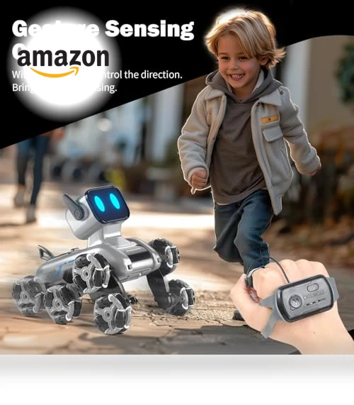 Gesture Sensing Stunt RC Robot Dog — Interactive Figures & Robots, BLF FUN