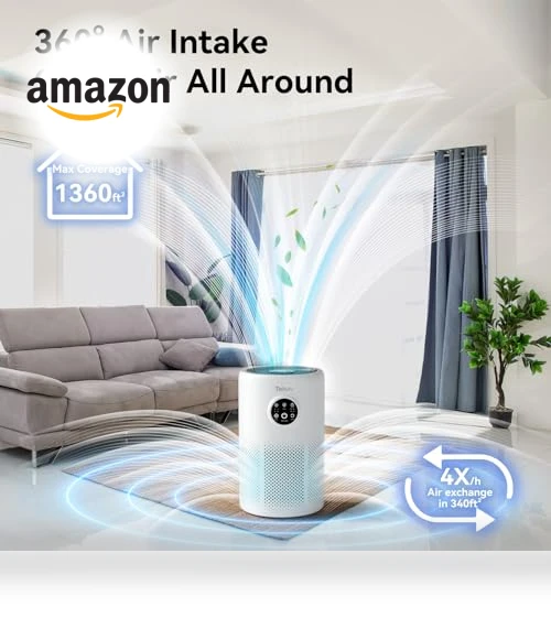 HEPA Air Purifier for Large Rooms — Activated Carbon Air Purifiers, Tailulu